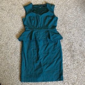White House Black Market Teal Green Pencil Dress